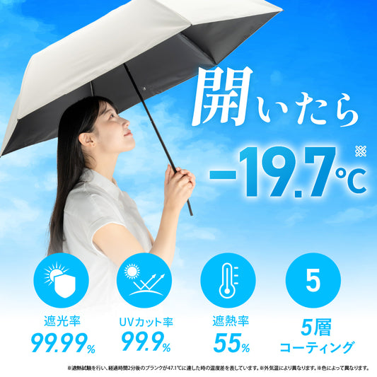 PROTECT U 折りたたみ日傘＜ワイド軽量モデル＞親骨55cm