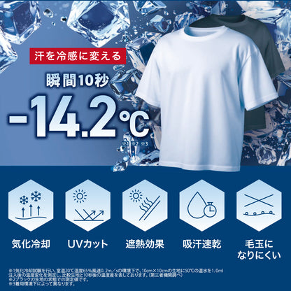PROTECT U 冷感チェンジTシャツ｜遮熱・UVカット・気化冷却で猛暑対策【男女兼用】