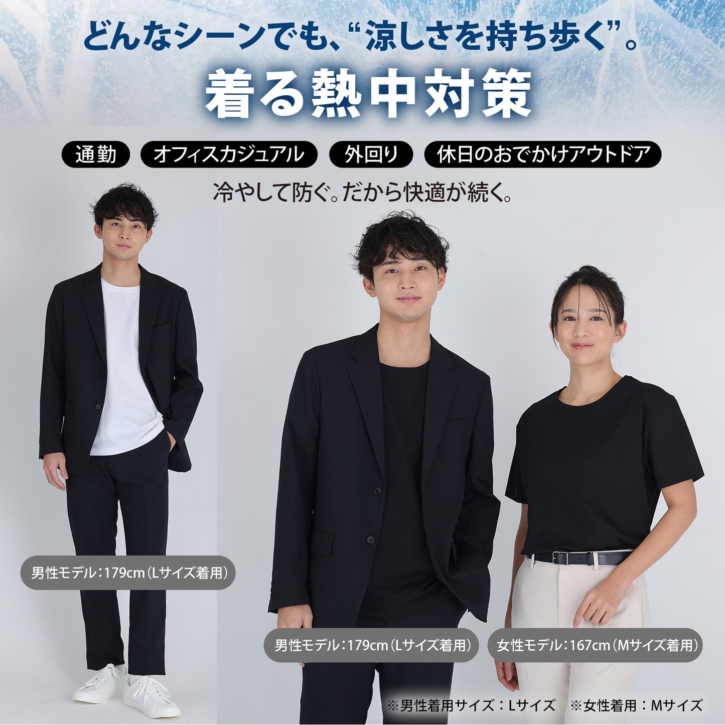 PROTECT U 冷感チェンジTシャツ｜遮熱・UVカット・気化冷却で猛暑対策【男女兼用】