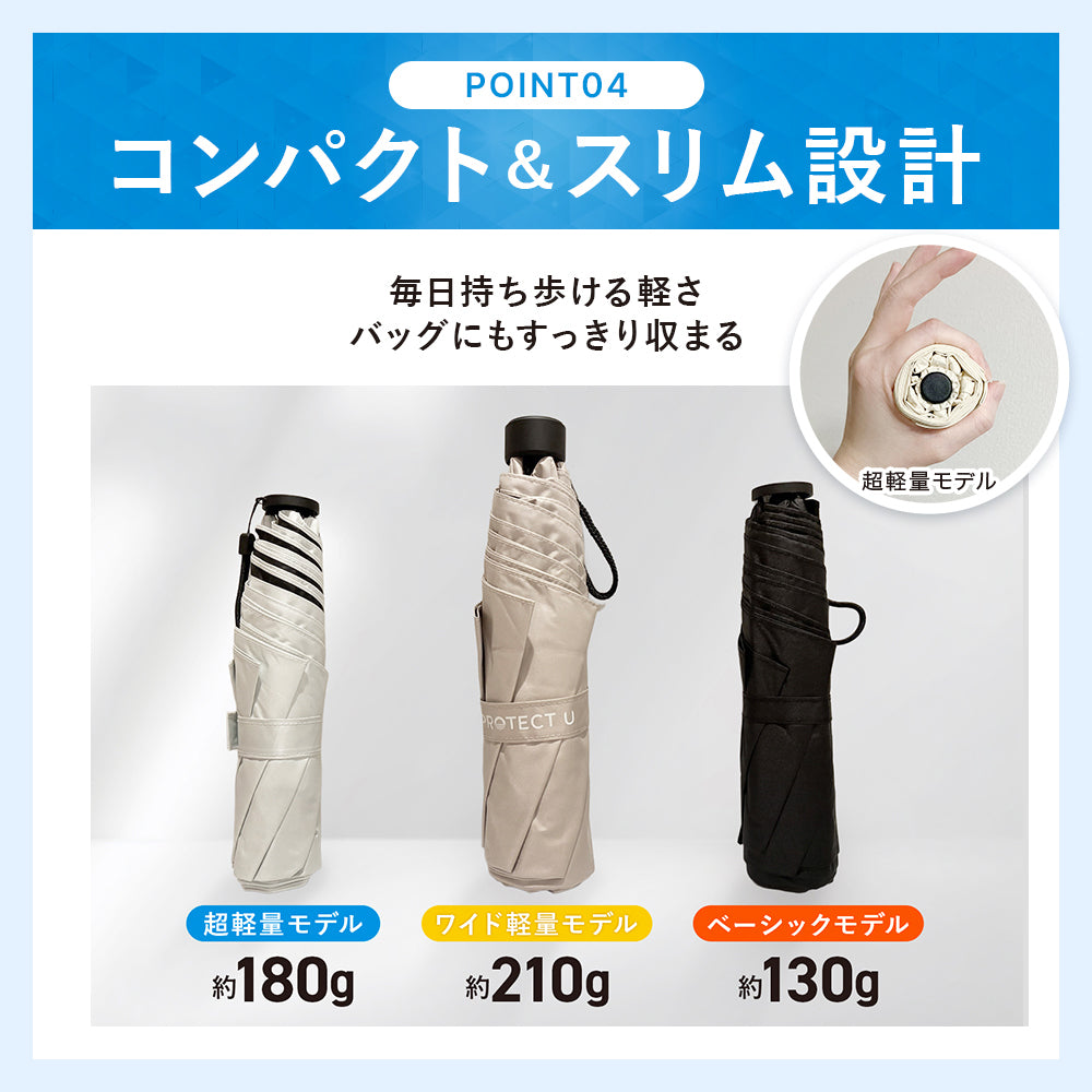 PROTECT U 超軽量遮熱日傘｜親骨50cm・晴雨兼用 – プロテクトユー